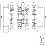 SFS gizli menteşe W-TEC 3D LARGE - Teknik çizim ve ölçüler