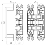 SFS Gizli Menteşe W-Tec 3D+100 - Teknik Çizim - a