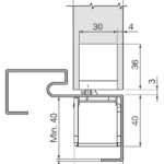 SFS Gizli Menteşe W-Tec 3D+100 - Teknik Çizim - c