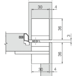 SFS gizli menteşe W-Tec 3D+160 - Teknik Çizim ve Ölçüler - d