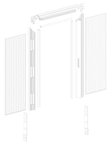 Terno Scorrevoli Kaya Kapı Donanımı - FUSION GLASS - Teknik Çizim